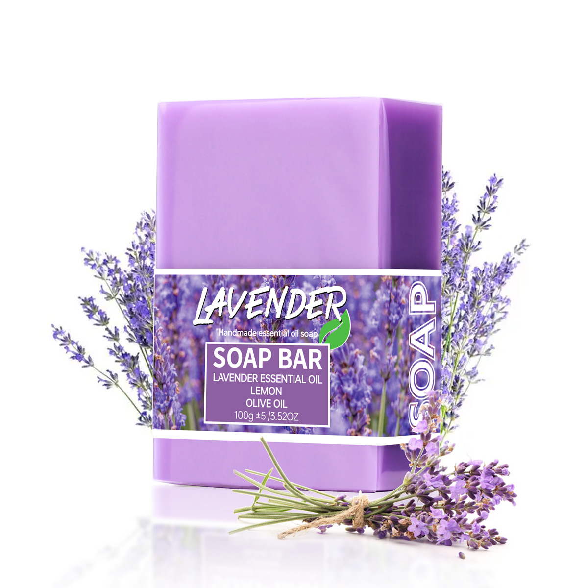 Lavender Oil - Barra de jabón de glicerina hecha
