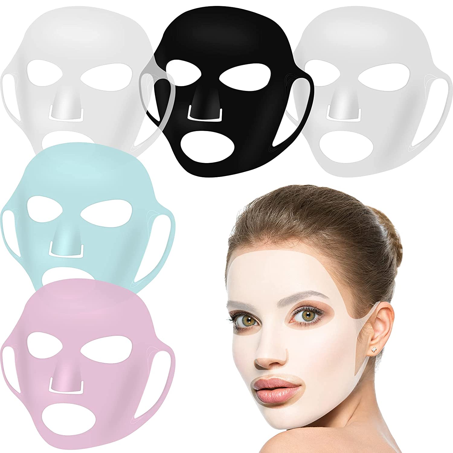Health Wellness - Soporte de silicona reutilizable para mascarillas,