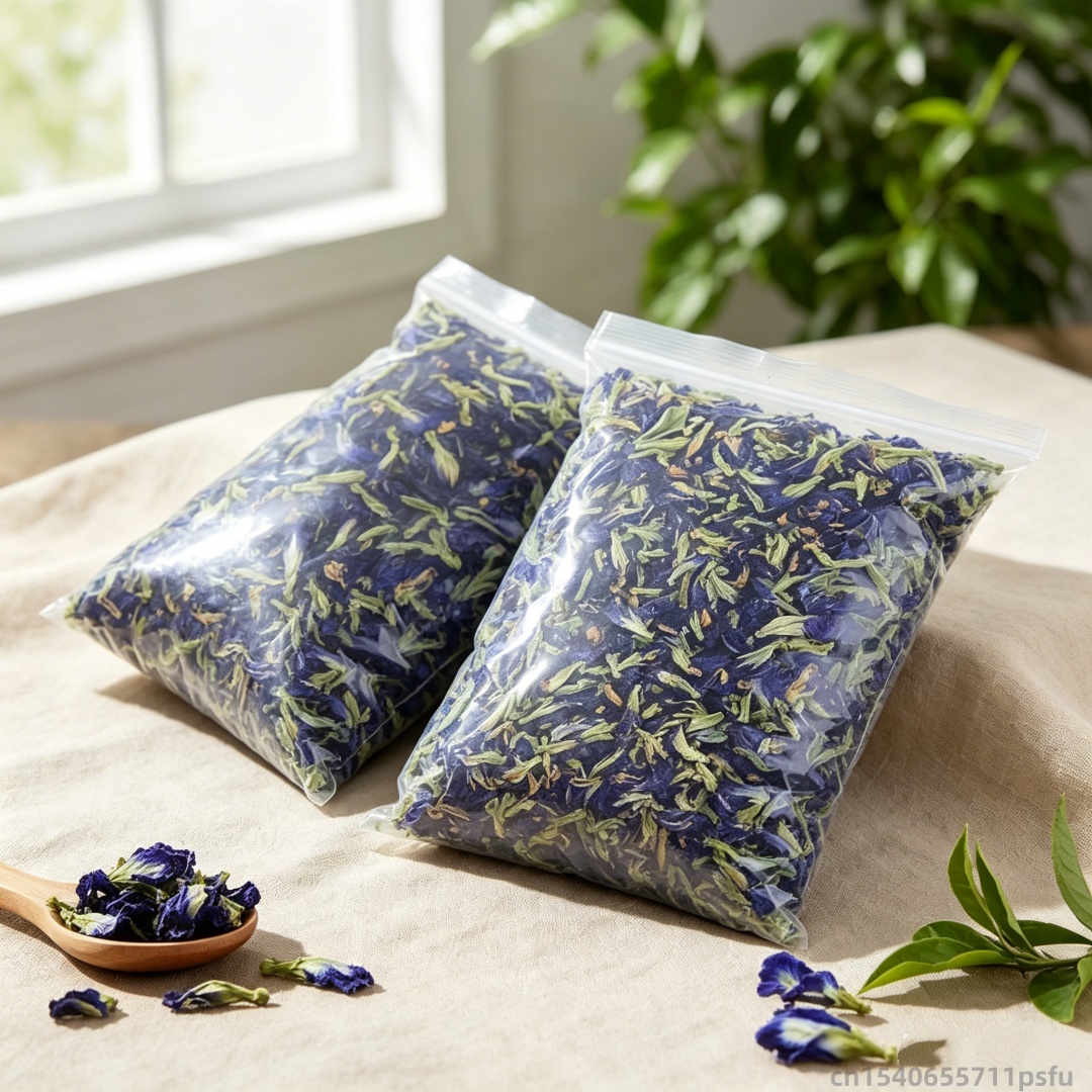Dried Herbs - Flor de mariposa azul natural, flor