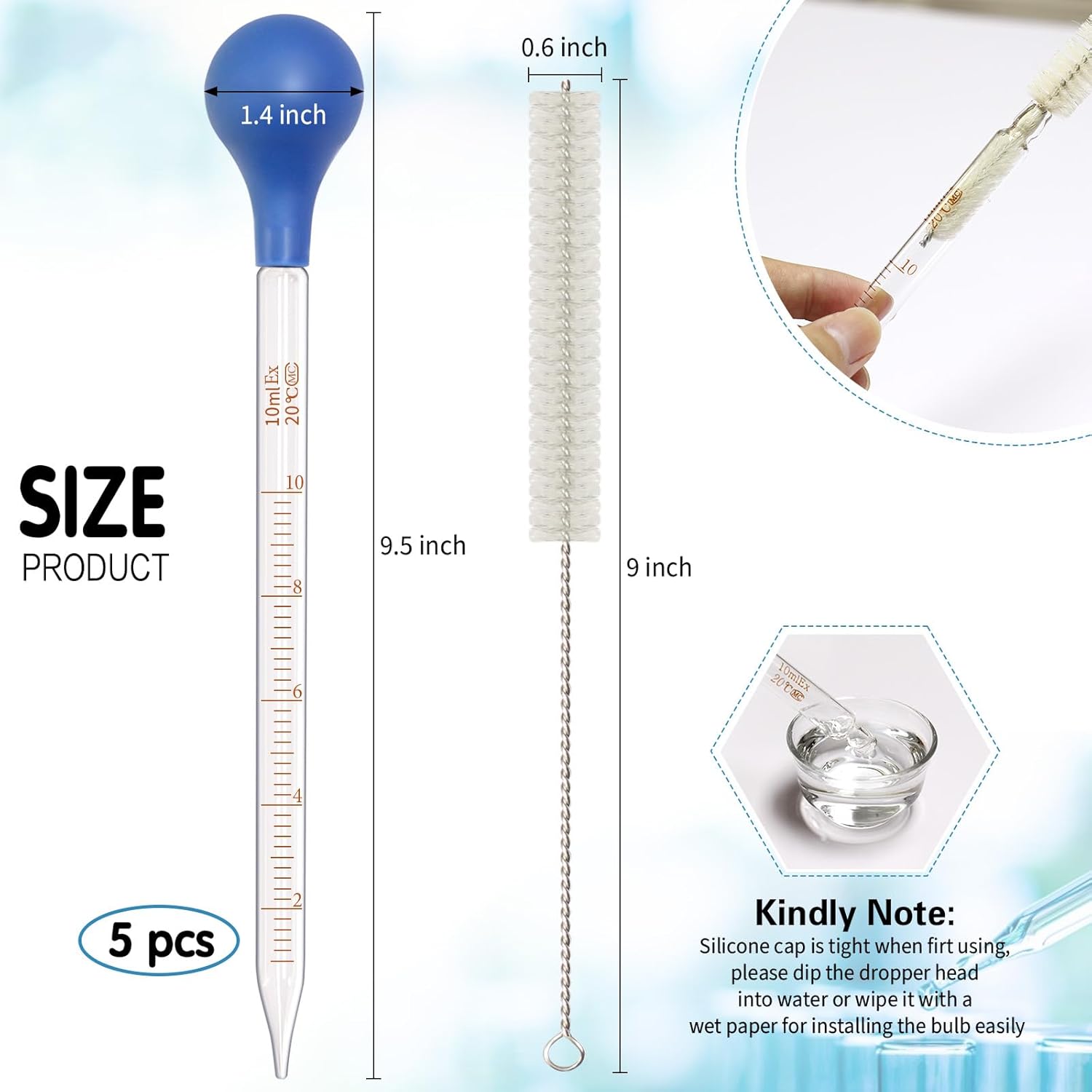 Paquete de 5 pipetas cuentagot - Essential Oils reseña y precio