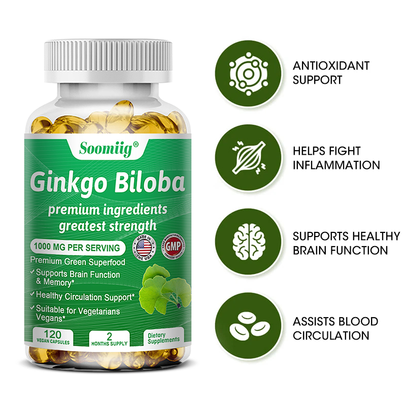 Cápsulas de Ginko Biloba - Sup - Ginger Tea reseña y precio