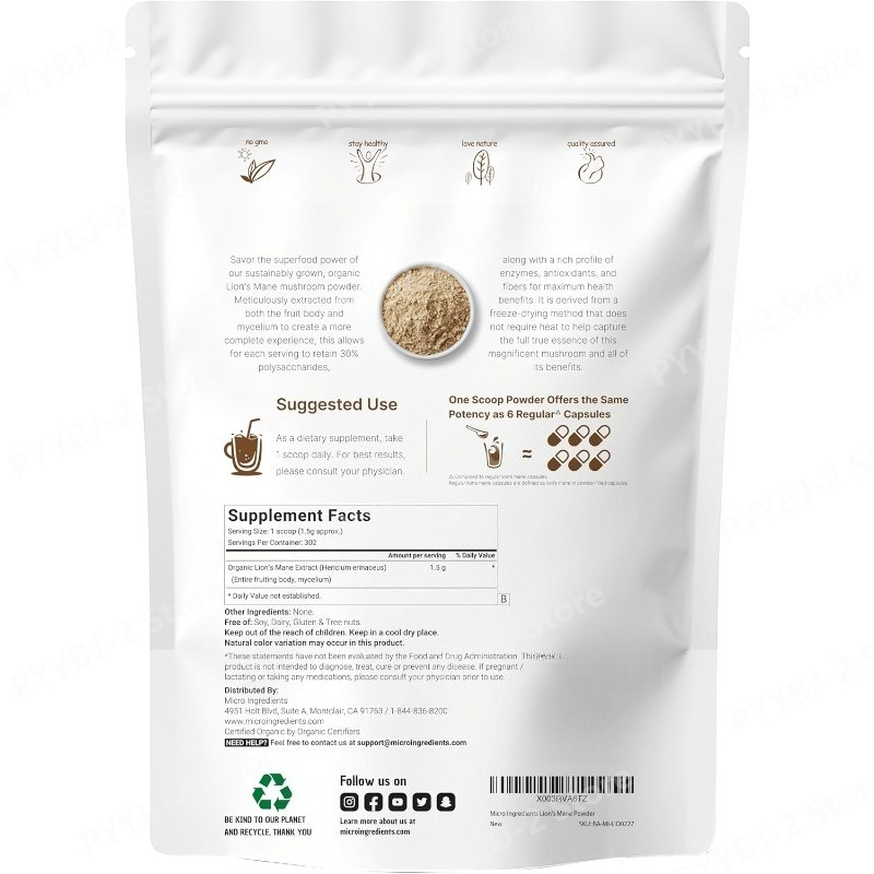 Polvo de Hongo Melena de León  - Chamomile Tea reseña y precio