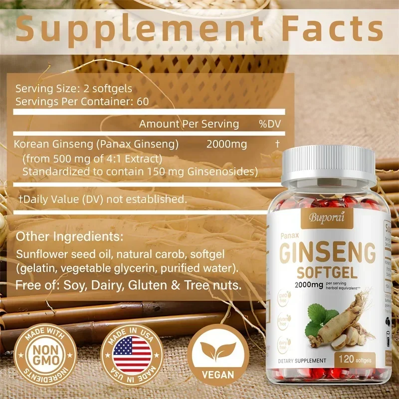 Cápsulas de ginseng Panax rojo - Ginger Tea reseña y precio