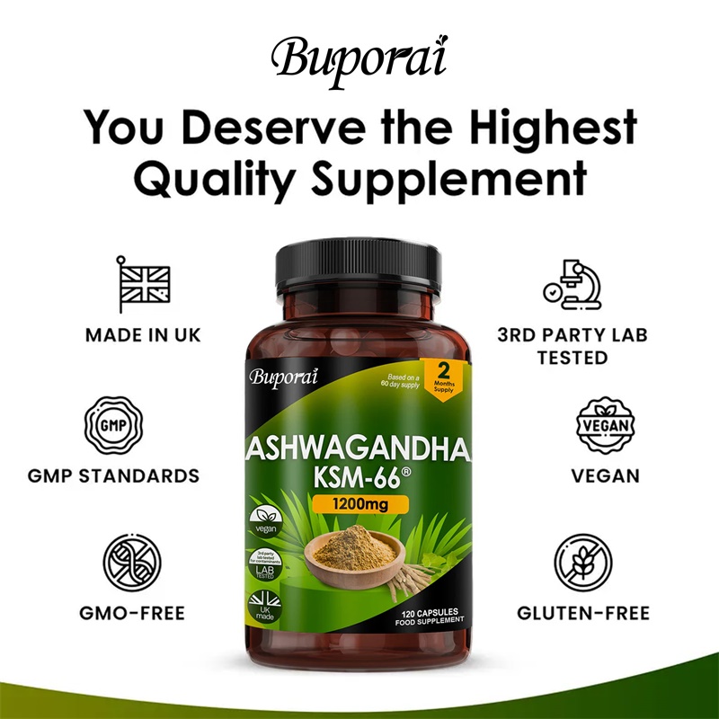 Ashwagandha KSM-66 1200 mg: ap - Herbal Supplement reseña y precio